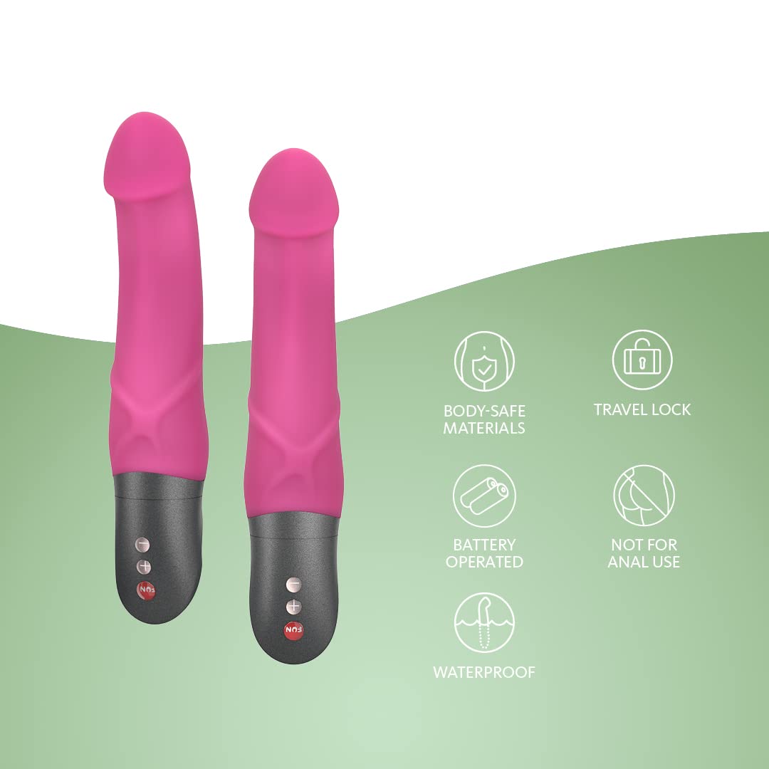 Fun Factory MR BOSS - Vibratore realistico per donna, in silicone, della linea Battery Plus, Mora