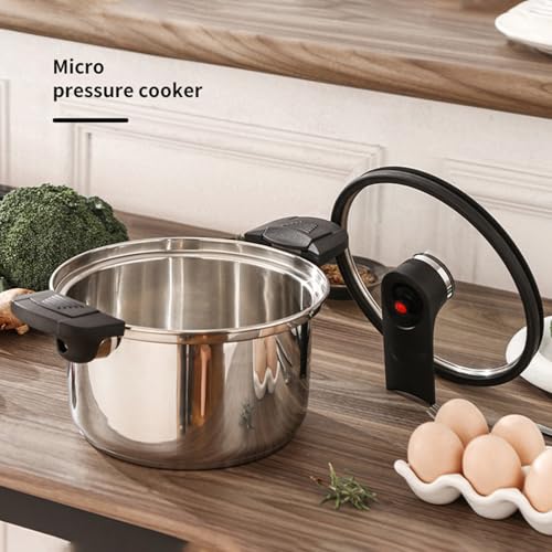 Olla a presion compacta versatil con menaje grueso y ergonomico para preparacion de comidas 5
