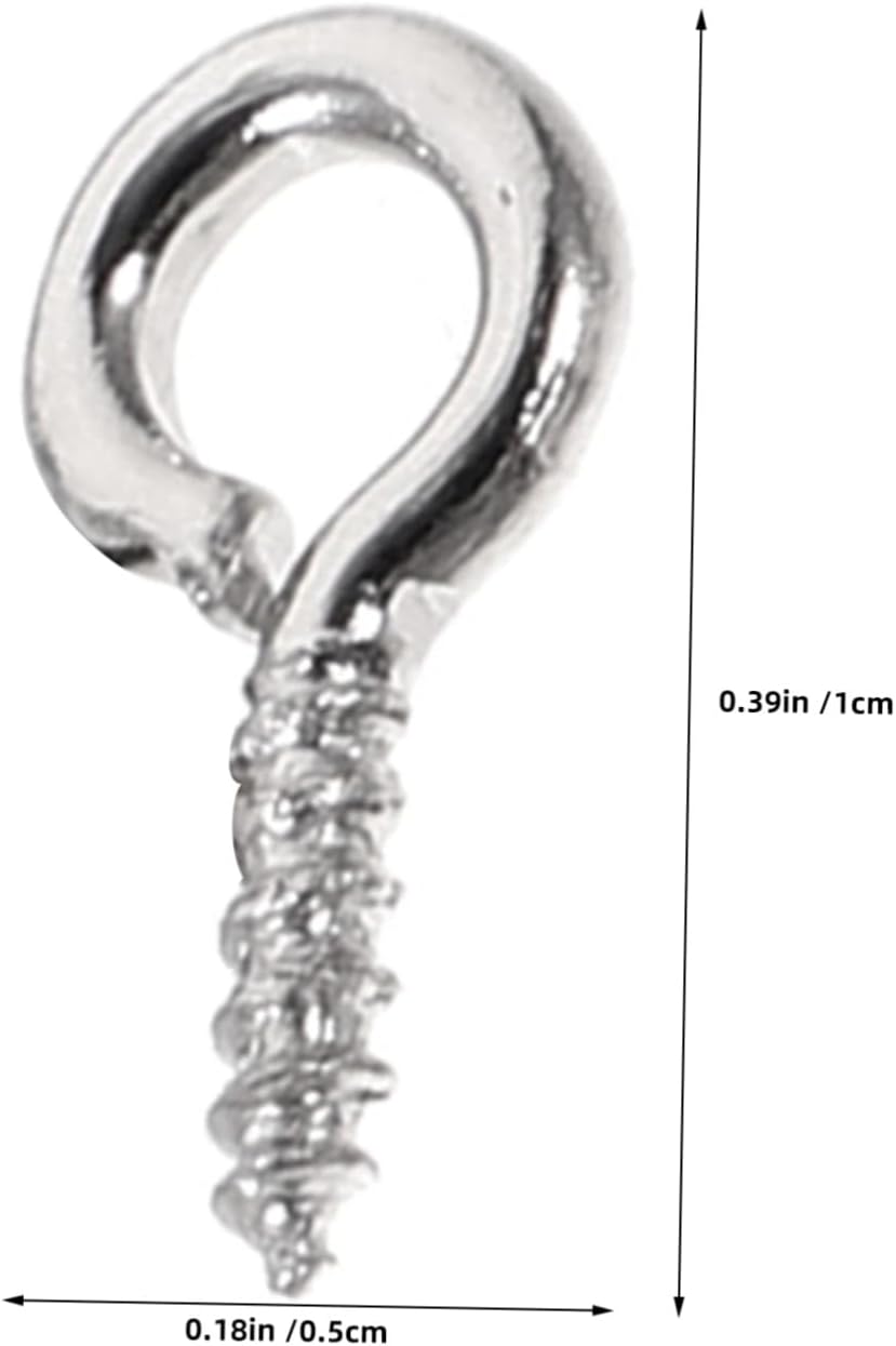 600pcs 10mm Metal Eyelets Screw Hooks for Jewelry Making DIY Crafts, Small Eye Pins Connectors for Earrings and Necklaces, Jewelry Findings Supplies