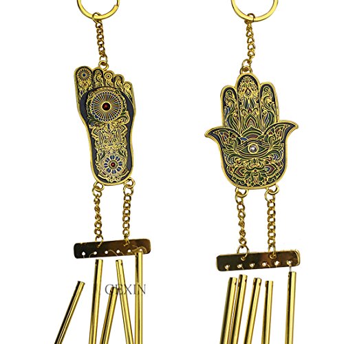 Cexin 2018 Fengshui Hamsa Hand En Boeddha Voet Windchimes Met Gratis Rode String Armband W3214