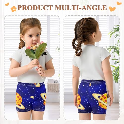 Joisal Toddler Biker Shorts Girls Cotton Under Dress Shorts Print 4t Children Cartoon Pizza Planet3