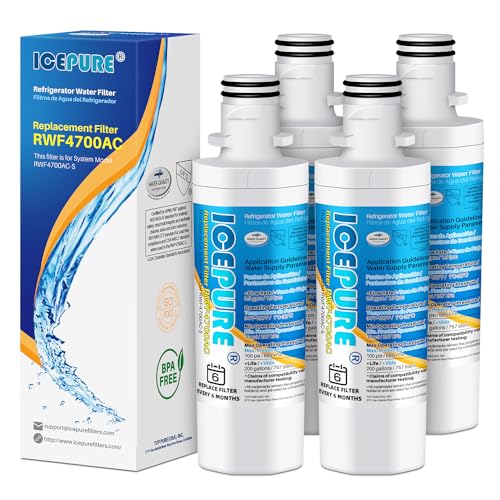 Image of ICEPURE ADQ747935 Refrigerator Water Filter Replacement for LG LT1000P, MDJ64844601, Kenmore Elite 9980, ADQ74793501 LT1000PC ADQ74793502, LMXS28626S, LFXS26973S, 4PACK