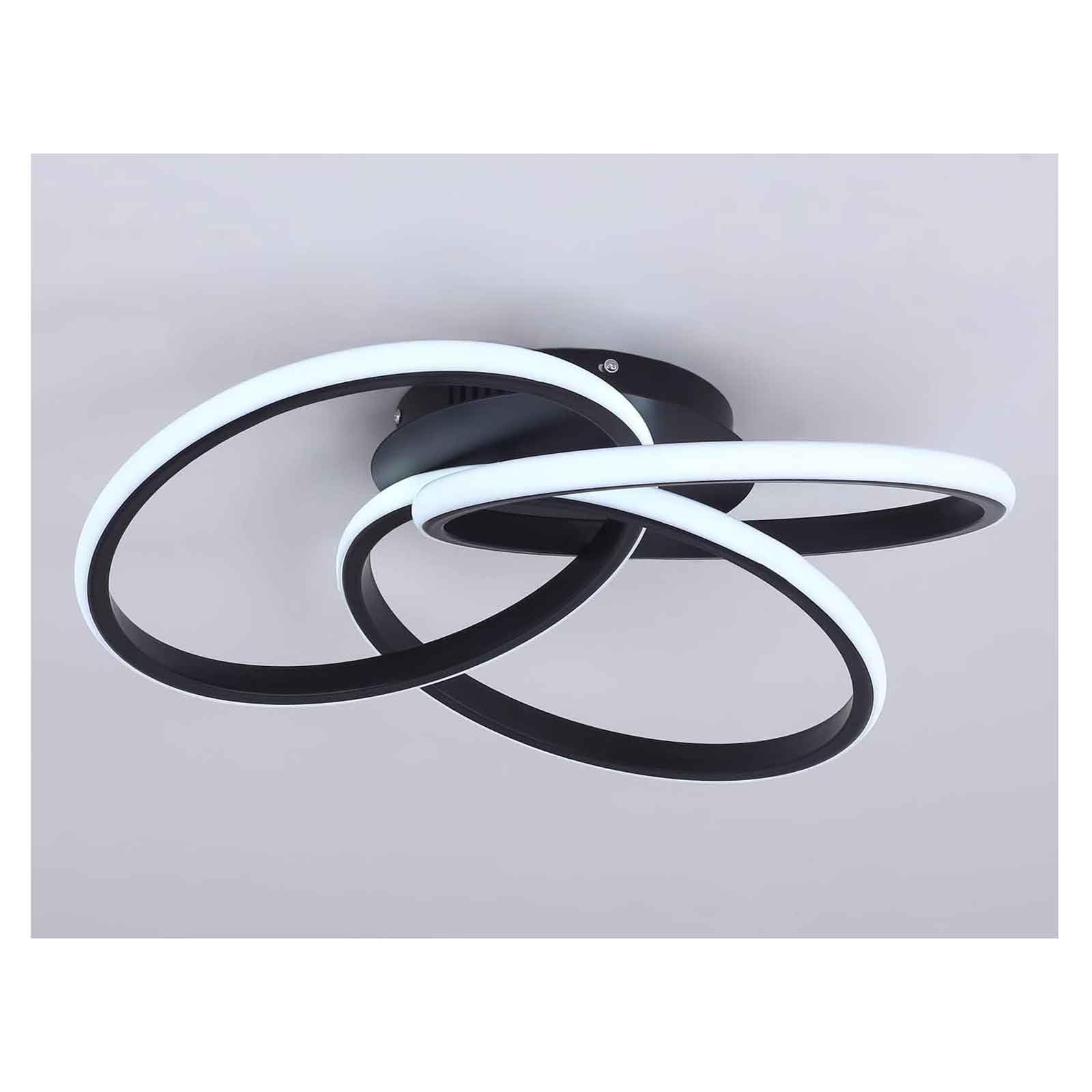Lampa Sufitowa Dimbare led-plafondlamp met onregelmatige ring Modern dicht bij plafondlamp met acrylkap Semi-inbouw hanglamp voor woonkamer slaapkamer eetkamer hal Biuro