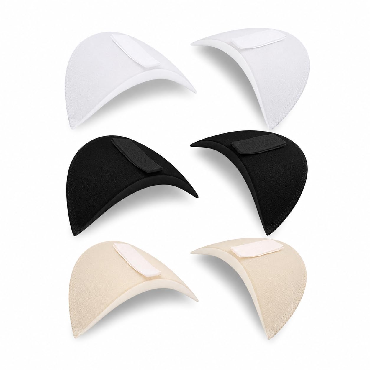3 Pairs Shoulder Pads for Women and Men, Black White Beige Set | Soft Reusable Foam Shoulder Pads for Womens Clothing, Lightweight Shoulder Pad Inserts for Blazers-image-32
