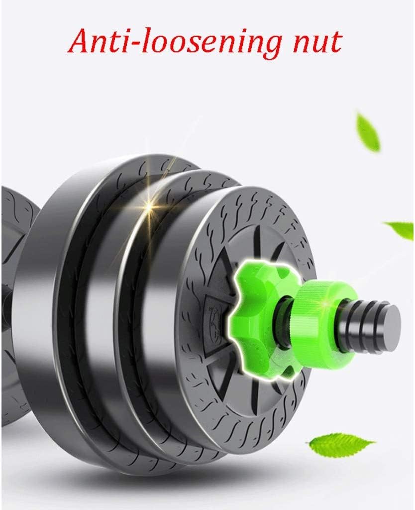 Regulowane hantle Zestaw hantli ciężarków Para Regulowane hantle do podnoszenia ciężarów Sztanga sztang i Siłownia Fitness(10kg(5kg*2))