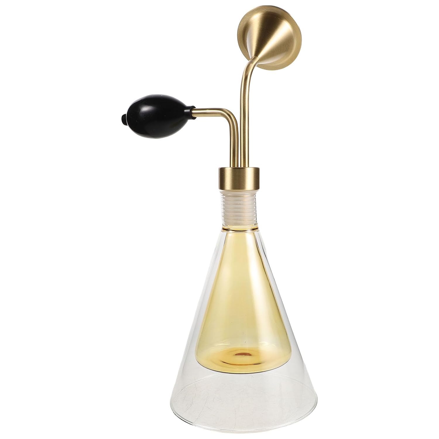Essential Oil Diffuser Glass Smelling Bottle, Transparent Erlenmeyer Flask Aroma Bottle for SPA Aromatherapy, Dual Wall Sampling Diffuser Flask