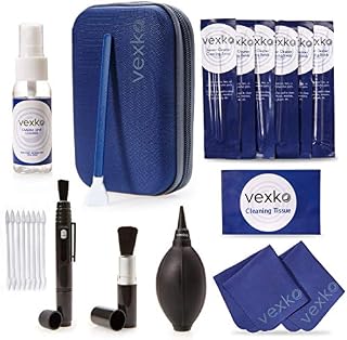 Vexko Camera Cleaning Kit for DSLR Cameras | Traveling Pouch + Camera Lens