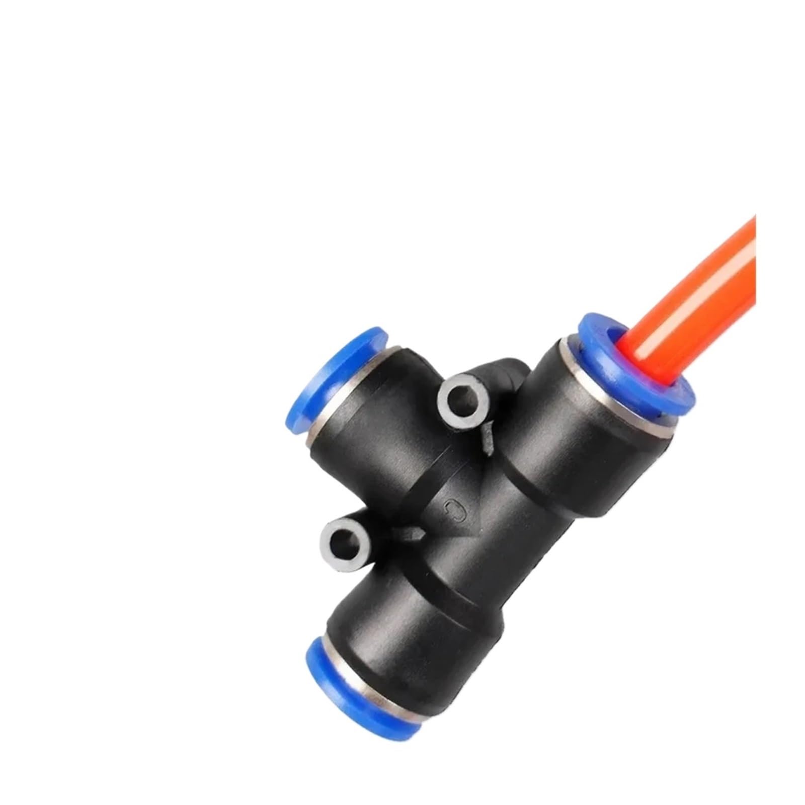 Conectores Neumáticos Conector de aire neumático PE PEG, reductor en T de ajuste rápido, manguera de tubo de plástico en forma de T de 3 vías, 4/6/8/10/12mm, 10 Uds.(PE-14)