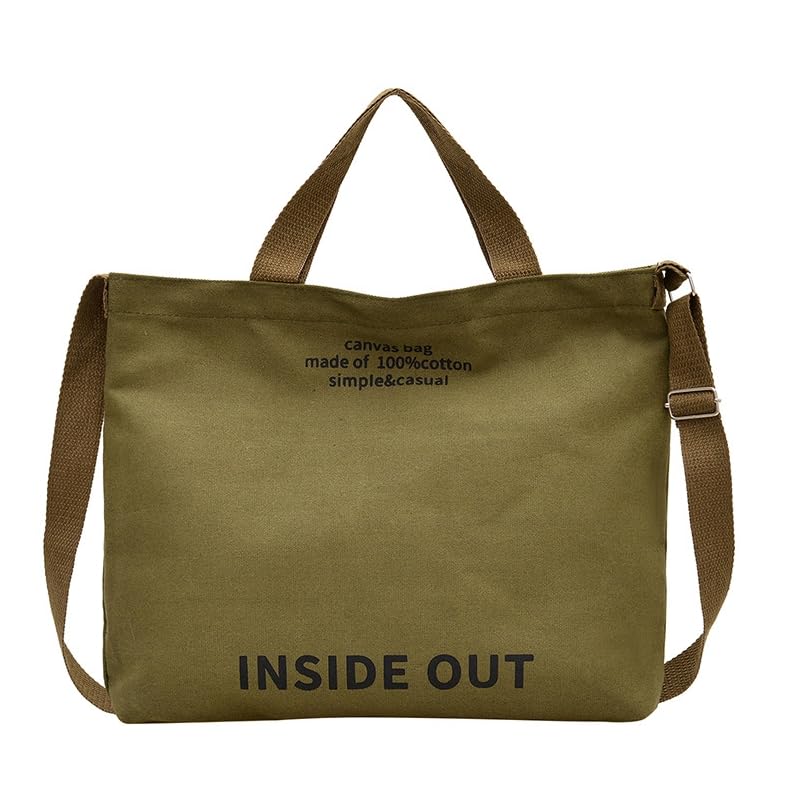 Bolso cruzado estilo japonés de lona – Bolso bandolera grande y portátil de lona lavada para hombres y mujeres miniatura 1