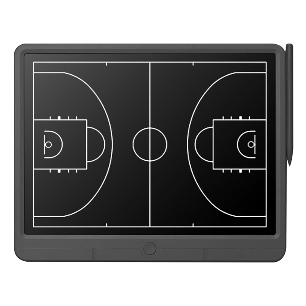 Electronic Basketball Coach Board, Digital Strategy Marker Board with Flexible LCD Screen and Stylus Pen, Basketball Marker Board Training Writing Tablet, for Coach and Game Plan