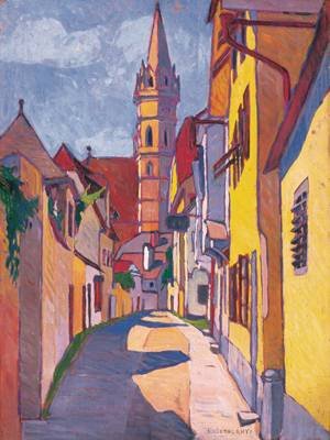 Peinture à l'huile fine Old Houses - Reproduction Gyula Kosztolányi Toile Haute Qualité