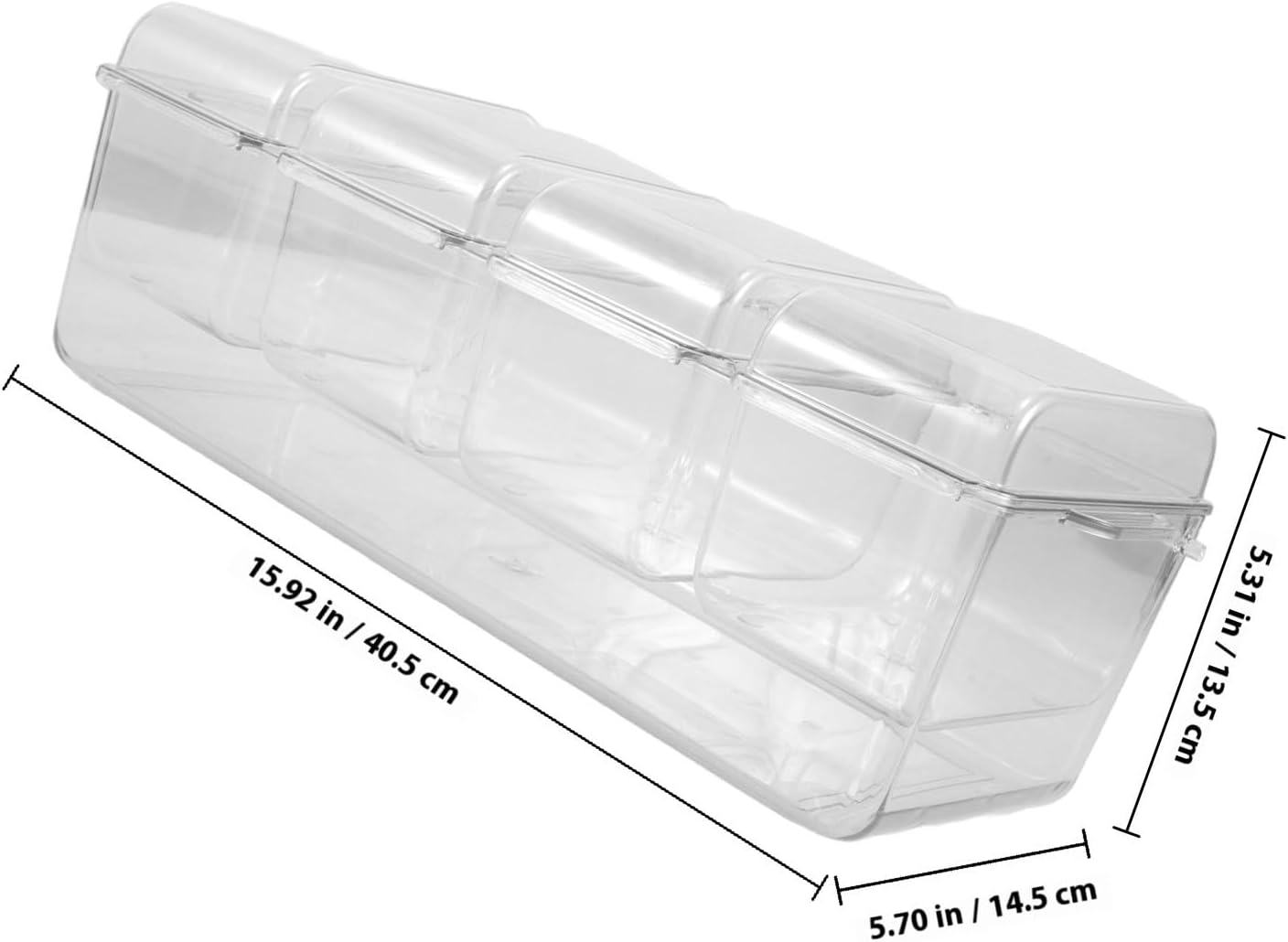 Chilled Condiment Server and Fruit Serving Tray with 4 Compartments and Lids, Removable Sections with 3 Tongs and Forks for Refrigerator Storage and Outdoor Salad Serving