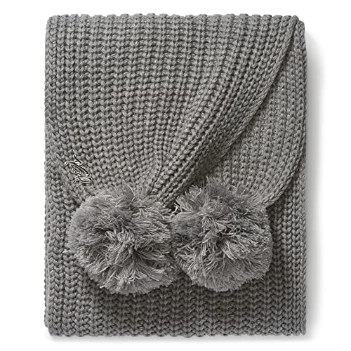 KARL LAGERFELD Women's Double Pom Knit Scarf