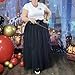 WDPL Women's Long Tutu Tulle Skirt A Line Floor Length Skirts (Black, X-Large)