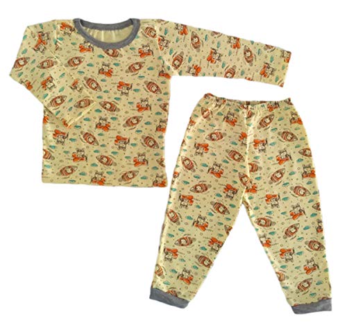 Pijama infantil manga longa estampa ursinho avião (06, Estampa urso avião)