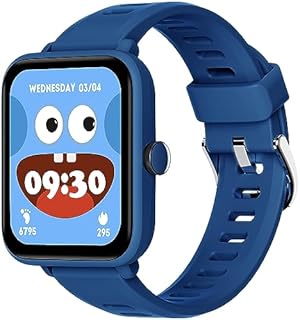 BIGGERFIVE Smartwatch Kinder, Fitness Tracker Uhr Digitale Fitnessuhr mit Schrittzähler, 24/7 Puls, 5ATM Wasserdicht, Schlaf-Monitor, Wecker, Puzzle-Spiele, 1,5" HD-Touchscreen für Mädchen Jungen 3-14