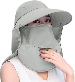 GUSTAVE® Unisex Summer Hats with Detachable Flaps, Sun Hats for Women, Sun Protection Cap for Women, for Gardening, Beach,...