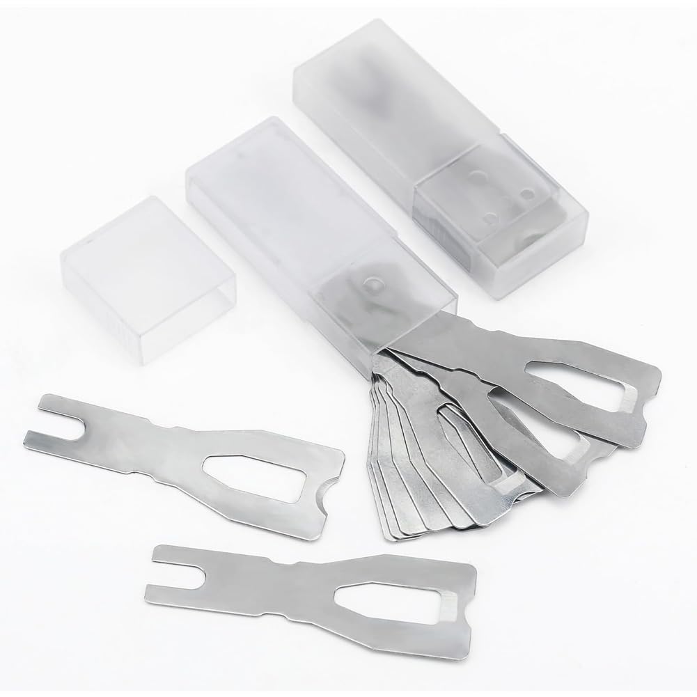 Yarryuter for Vinyl Flooring Trimming Skiving Knife 20Pcs Blades Welding Cutting Blades Set