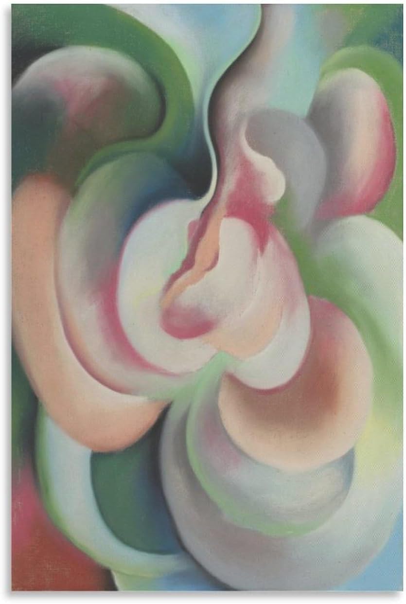 Rikin Liuff Pink And Green Poster Canvas Poster Wall Art Home Decor 40x60cm Frameles