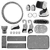 [Amélioration intérieure élégante] Transformez votre véhicule avec cet ensemble de 21 pièces d'intérieur de voiture, comprenant des accessoires essentiels tels qu'une housse de volant et des housses d'épaule pour une apparence coordonnée.