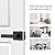 Probrico Matte Black Bed Bath Door Lever Heavy Duty Privacy Door Handle, Keyless Door Lock Interior Bathroom Bedroom Door Handle, Reversible for Left Right Sided Door