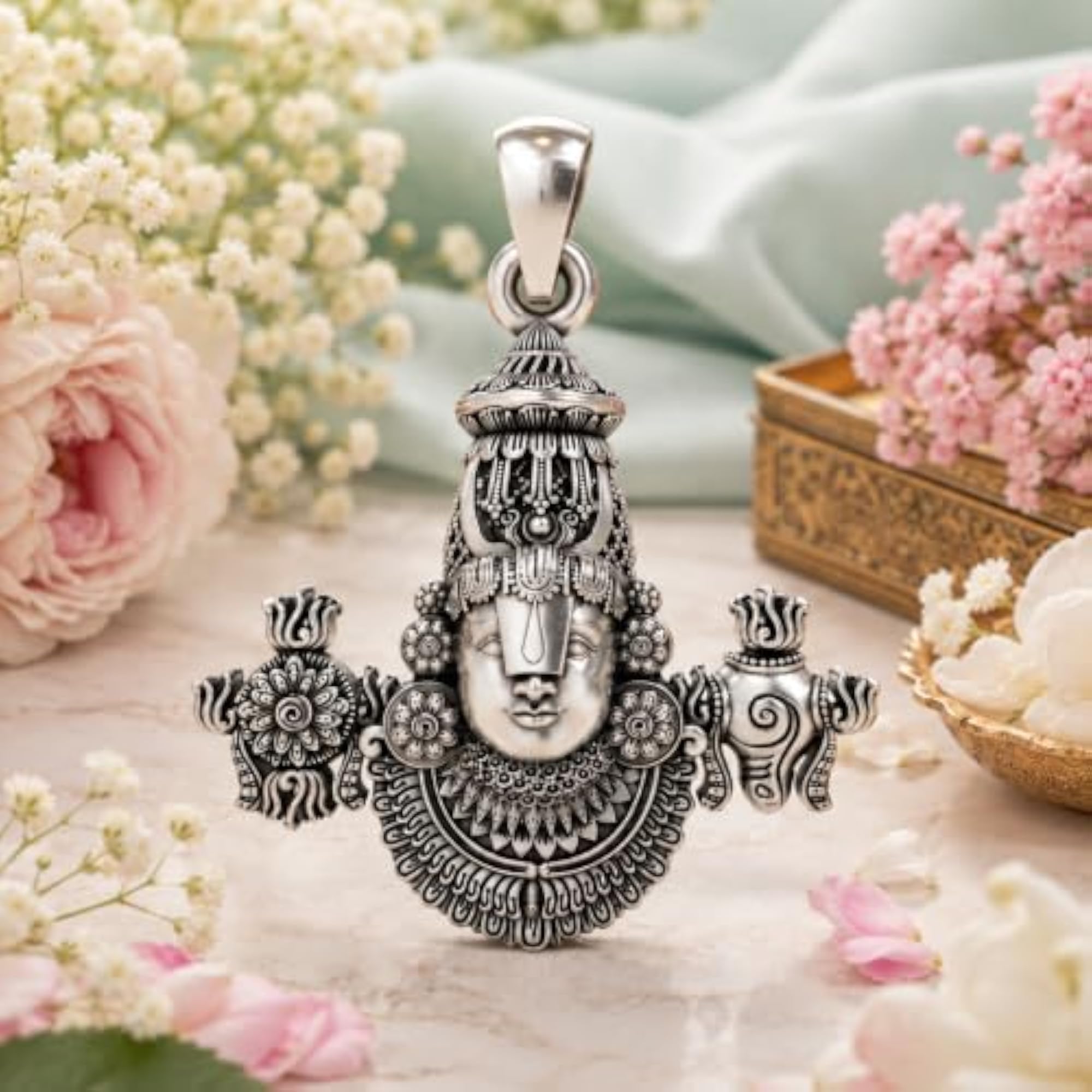 Men's Religious Pendant Locket with Chain