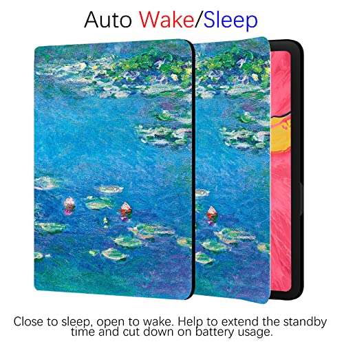 Berkin Arts Para IPad Pro 2ª/3ª/4ª Generación Para (11 Pulgada) 2022 2021 2020 Estuche De Folio De Cuero Premium Arte Patrón Floral De Neón Patrón De Flores Oscuras