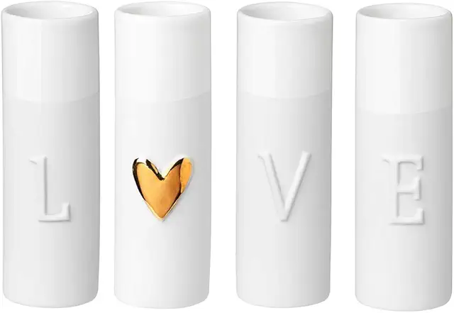 Räder Love Minivasen 4er Set - Porzellan-Figuren für Zuhause
