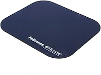Fellowes Antibacterial Mouse Pad with Non-Slip Rubber Base - Optical & Laser Compatible, 199x232x2mm Black