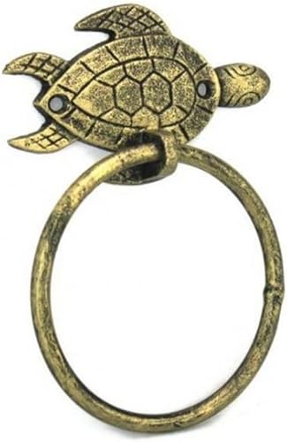 Miniatura 107 de Toallero de hierro fundido de plata antigua de 8.5 pulgadas - Decoración de conchas marinas - Decoración del hogar del mar Plata,Hierro fundido,Azul