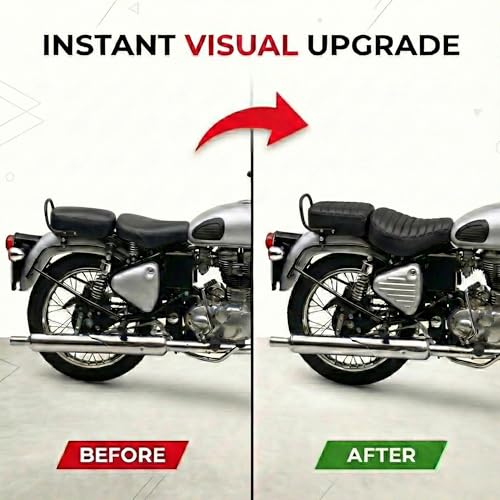 Image of Neodrift Premium Bike Seat Cover for RE Classic Reborn 350 /650 (All Black)