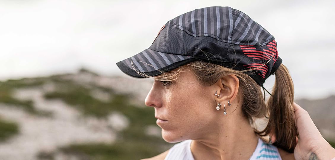 COMPRESSPORT Pro Racing Cap | Casquette de Running Ultra-légère – Respirante, séchage Rapide – Visière articulée pour Protection Solaire