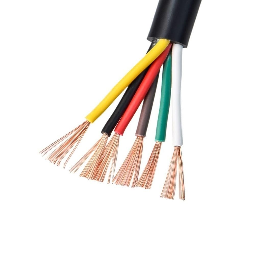 10m Cable Eléctrico, PVC aislamiento Cable 2-20 polos seleccionable, 0.3mm²- 1mm² seleccionable, RVV Cobre Cable, Cable blindado(14-core x 0.75mm²)