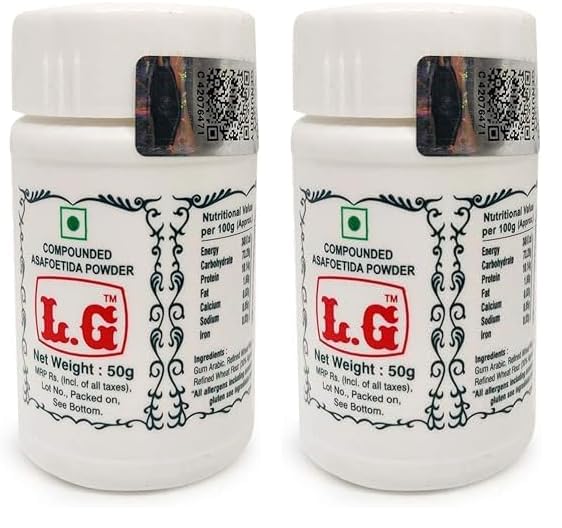 Image of LG LALJEE GODHOO & CO. Asafoetida Powder, 50 G Or 50 G+10 G (Weight May Vary). (Pack of 2)