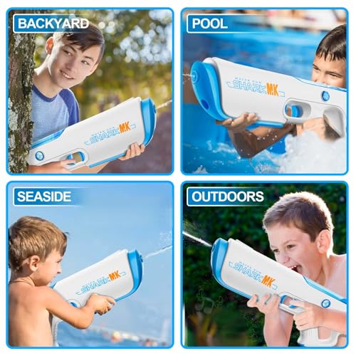 Image of Toyshine Electric Water Gun Toy with Automatic Water Absorption Function 25Ft Range | Self-Filling | Rechargeable |High Pressure Mechanism Ideal Outdoor Toy for Holi Party |Pool & Beach Fun