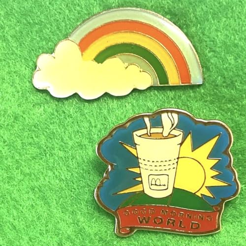 ピンバッジ 朝マック 虹と雲 2点セット ヴィンテージのサムネイル