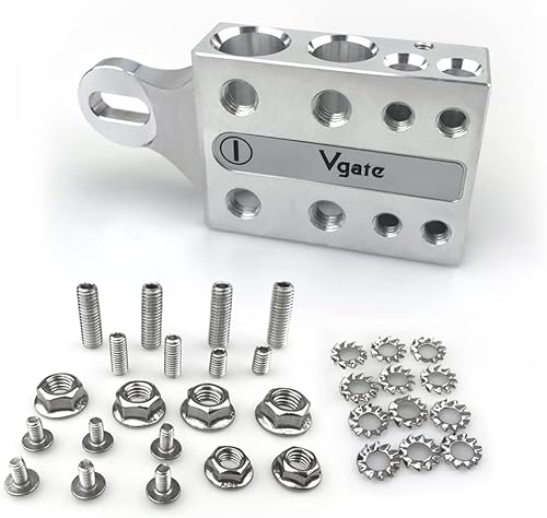 Miniatura 4 de Vgate Conector de terminal de batería de 20 vías, soporte de orificios de múltiples tamaños, calibre 8AWG hasta 40 (XL) AWG, para batería de litio o