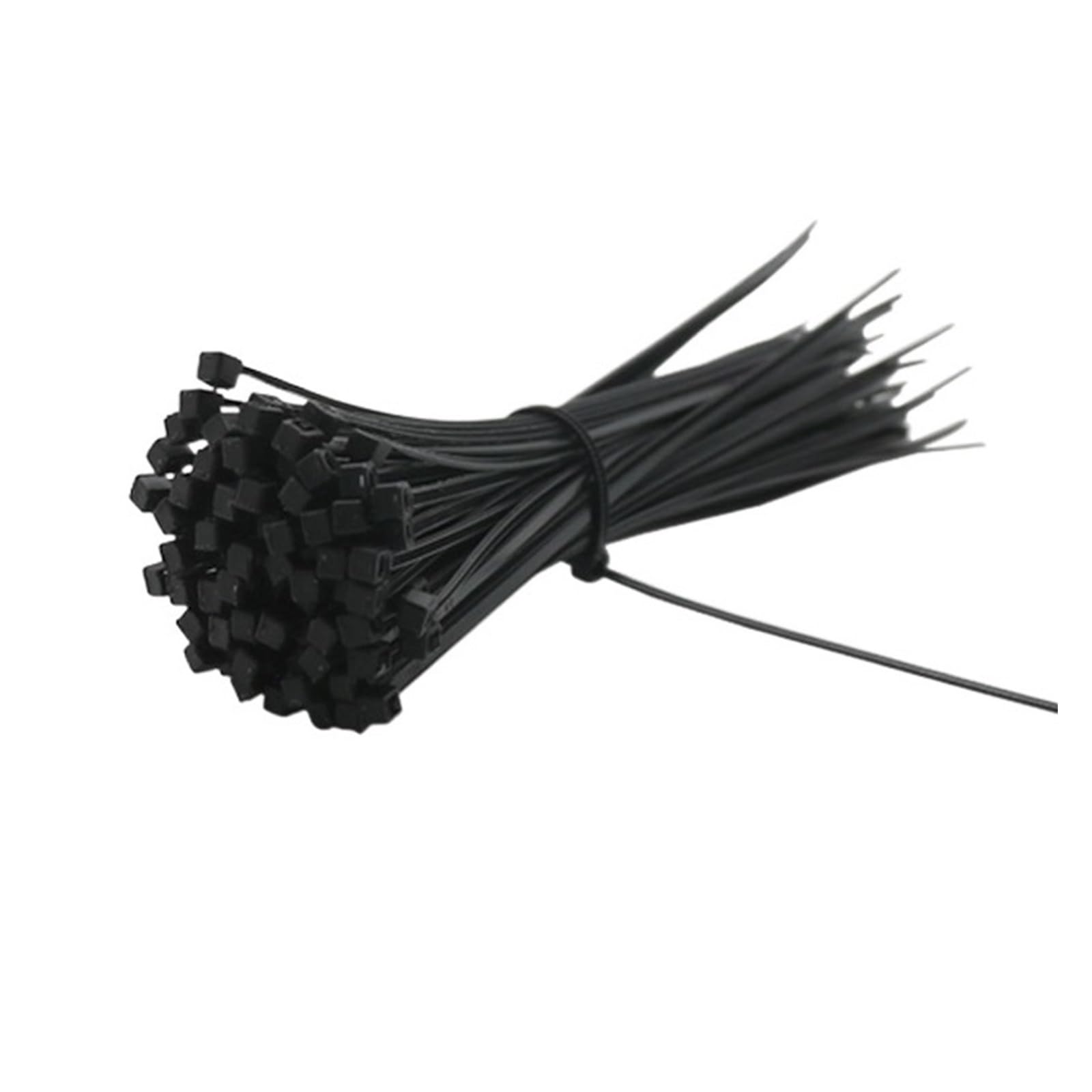 Fascetta in nylon di plastica autobloccante 100 pezzi Nero 5X300 Anello di fissaggio per fascette per cavi 3X80 Fascetta per fascette con cerniera (Colore : Nero, Dimensioni : 5x300mm) (Black 3x80mm