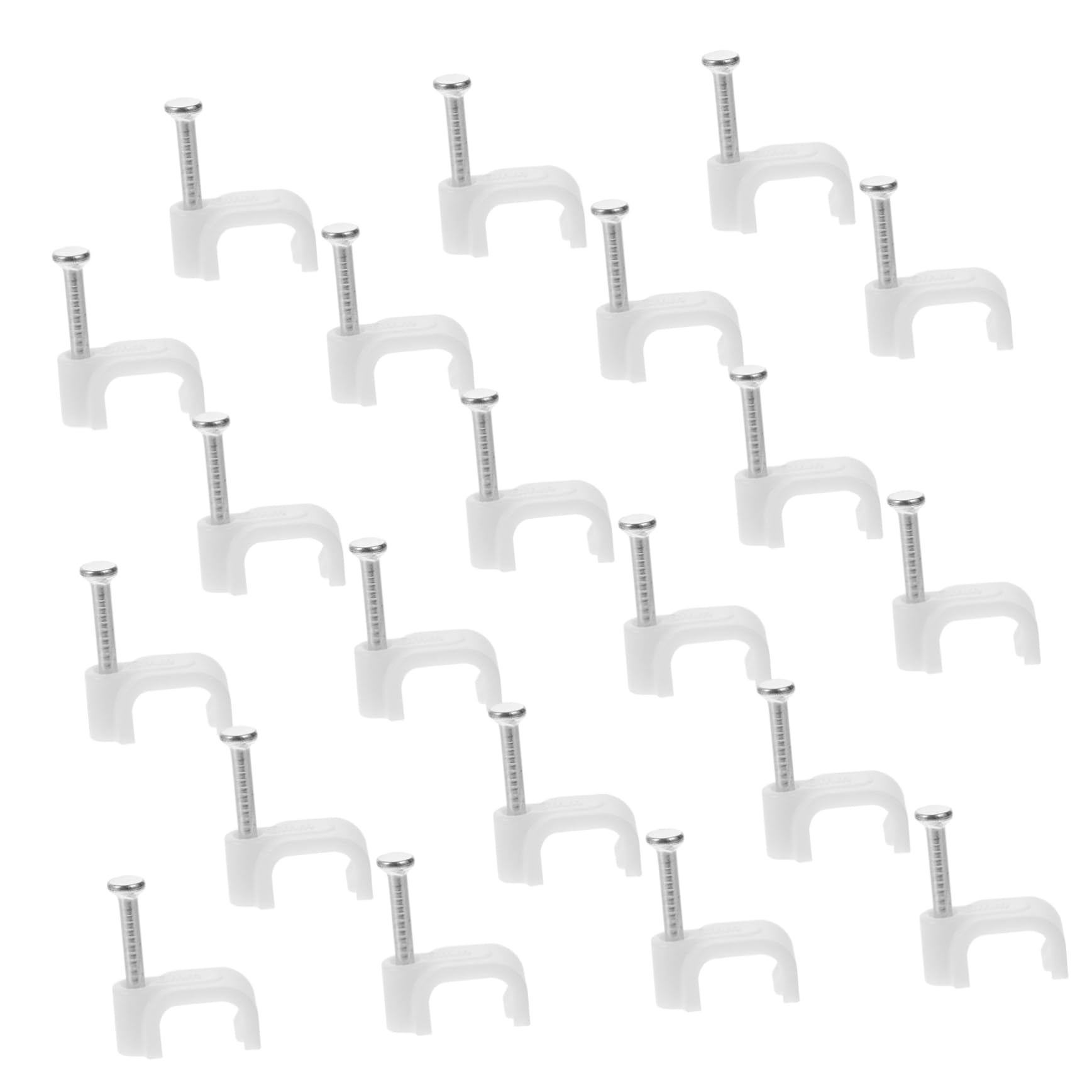 Gadpiparty 1500stücke Kabelclips Mit Nägeln Kabelhalter Für Ethernet Und Koaxialkabel Wandmontage Flach Sicher Und Langlebig Installieren Für Kabelgebundene Systeme