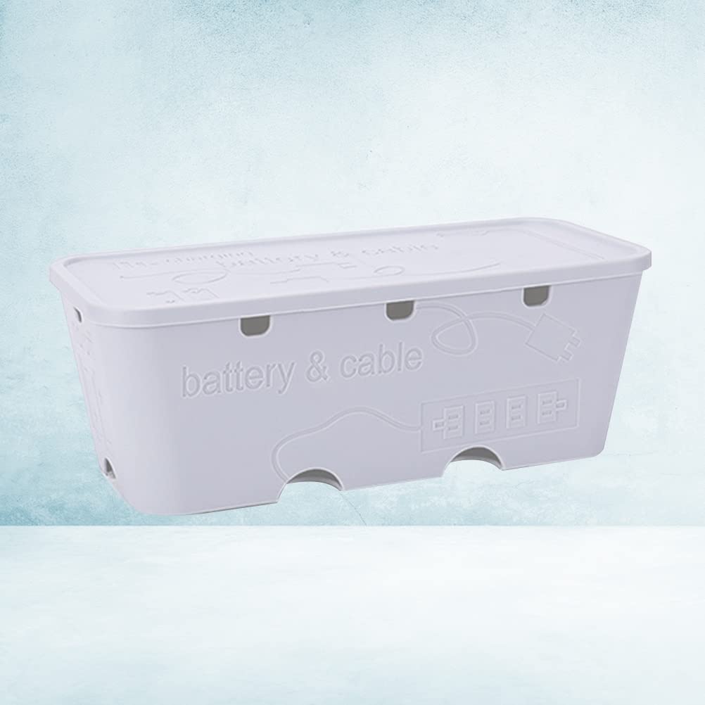 Kabelführungsbox Kunststoff-Kabelführungsbox Steckdosenmanager Kabelaufbewahrungsbox Draht versteckte Box Steckdosenleiste Kabelmanagement Home Office Supplies Kabelaufbewahrungsbox (Color : Blue)