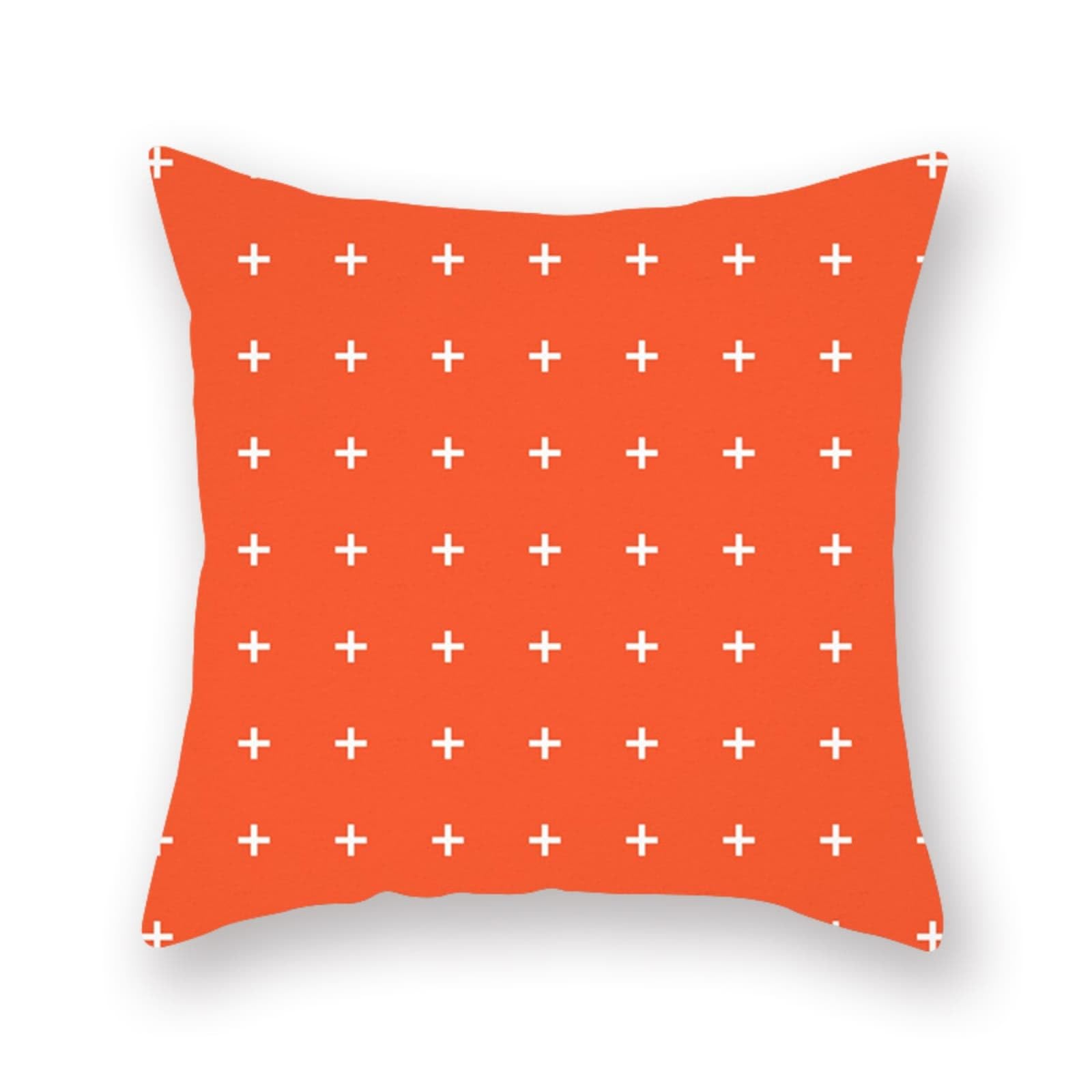 Cushion Covers 60cm x 60cm White Pattern Large cushions with covers included - Linen Square Decorative Throw Pillowcases with Invisible Zipper, for Livingroom Sofa Bedroom
