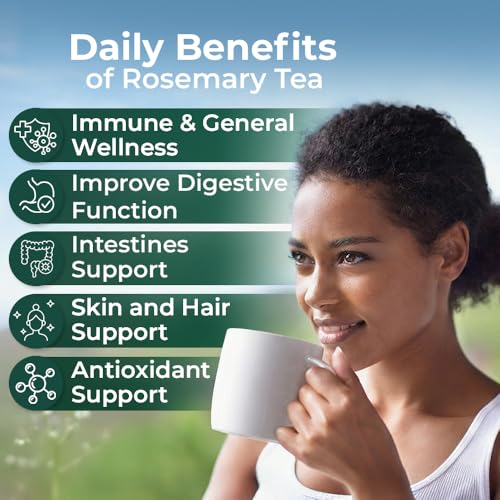 Image of 100 Bags Rosemary Tea Herbal Tea (Salvia Rosmarinus) - 100 Count 1.5g Bags Rosemary Herb Te De Romero