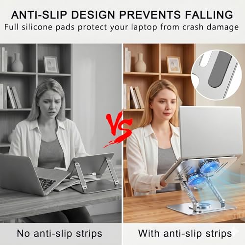 Support pour ordinateur portable universel avec ventilateur de refroidissement