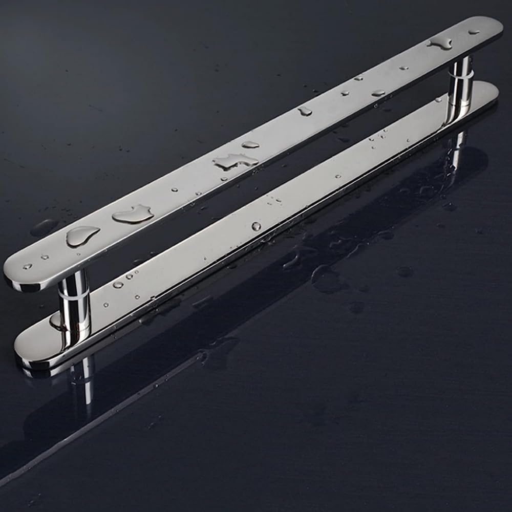 Tirador de puerta de cristal de ducha, piezas de repuesto de acero inoxidable, pomos de puerta corredera de baño para puertas de oficina, cocina, barra de agarre interna/externa, 400 mm