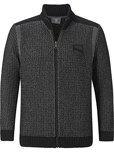 Preisvergleich Produktbild Jan Vanderstorm Herren Strickjacke Halsten schwarz 3XL (XXXL) - 64 / 66