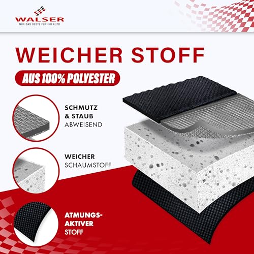 Walser Auto-Sitzaufleger Novara, Auto-Sitzauflage, Sitzschoner-PKW universal, Autositzschoner, Auto-Schutzunterlage, Sitzschoner-LKW schwarz/grau