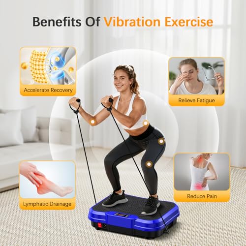 Image of NXSCI Vibration Plate Exercise Machine, Vibration Plate for Lymphatic Drainage Weight Loss, Shake Plate with 250 Speed Levels, 400 Lbs Capacity Full Body Workout for Home Office Gym