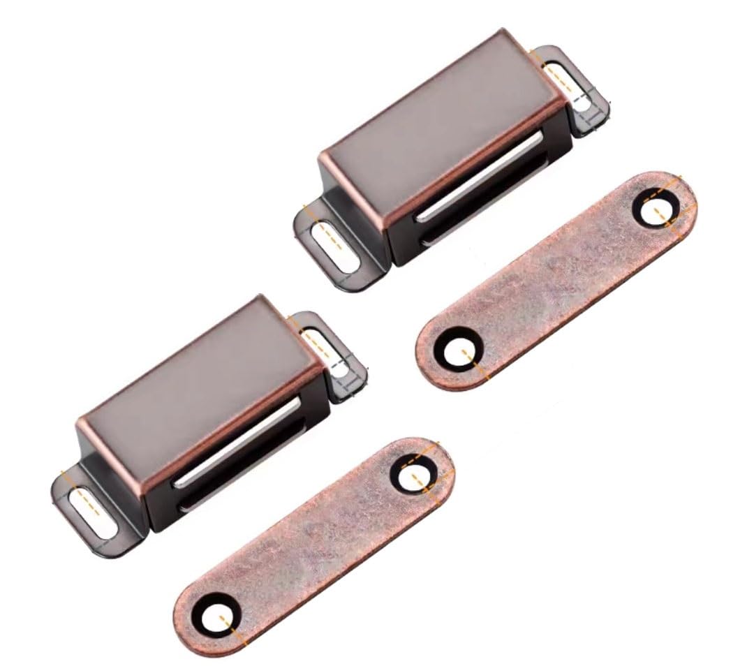 Tpdrkowjx C Door Atch, Push Opener,Upboard Latch,2 Pack Magneti Catches Latches,Abinet Magnets Rv For Wardrobe Room Kitchen (Color : A, Size L)(,S)