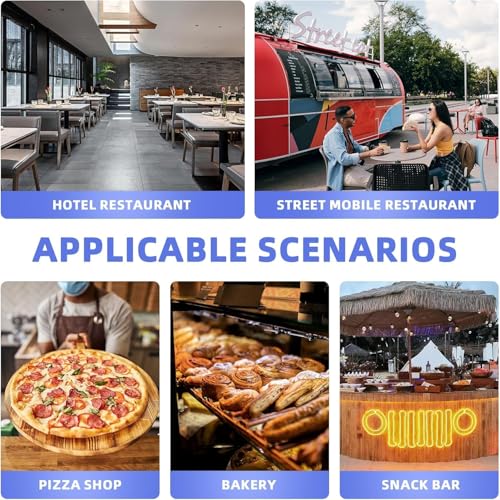 Image of JINSONG 27 inch Sandwich & Salad Prep Table, Stainless Steel Refrigerated Prep Station with Cutting Board, 7.4 cu. ft Commercial Fridge with 12 Pans for Restaurants, Bars & Shops
