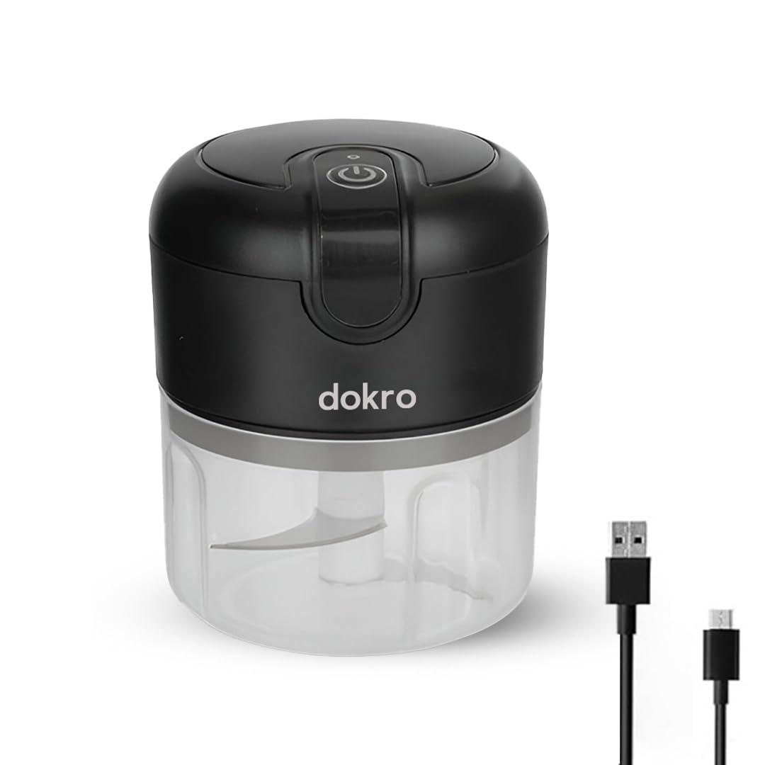 Rechargeable Mini Electric Chopper(Black), 250 ml BPA-free Bowl, 3 SS Blades, One-Touch Operation, for Garlic, Vegetables, Onion, Tomatoes, Meat and Nuts | 30W Motor | Long use 1200mAH battery-image-39
